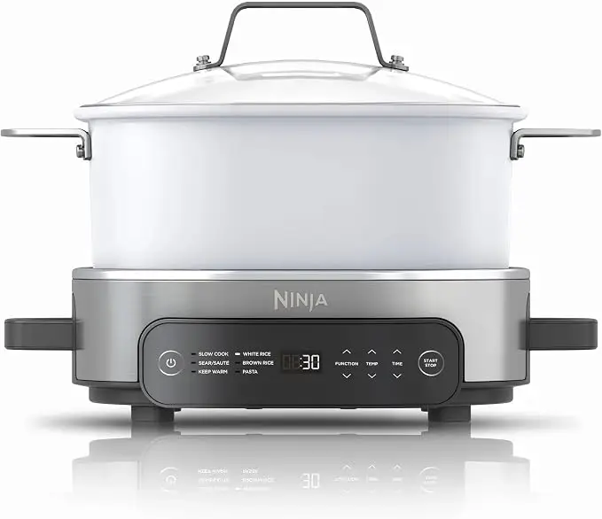 Ninja Foodi 6.5 qt PossibleCooker, stainless steel and white
