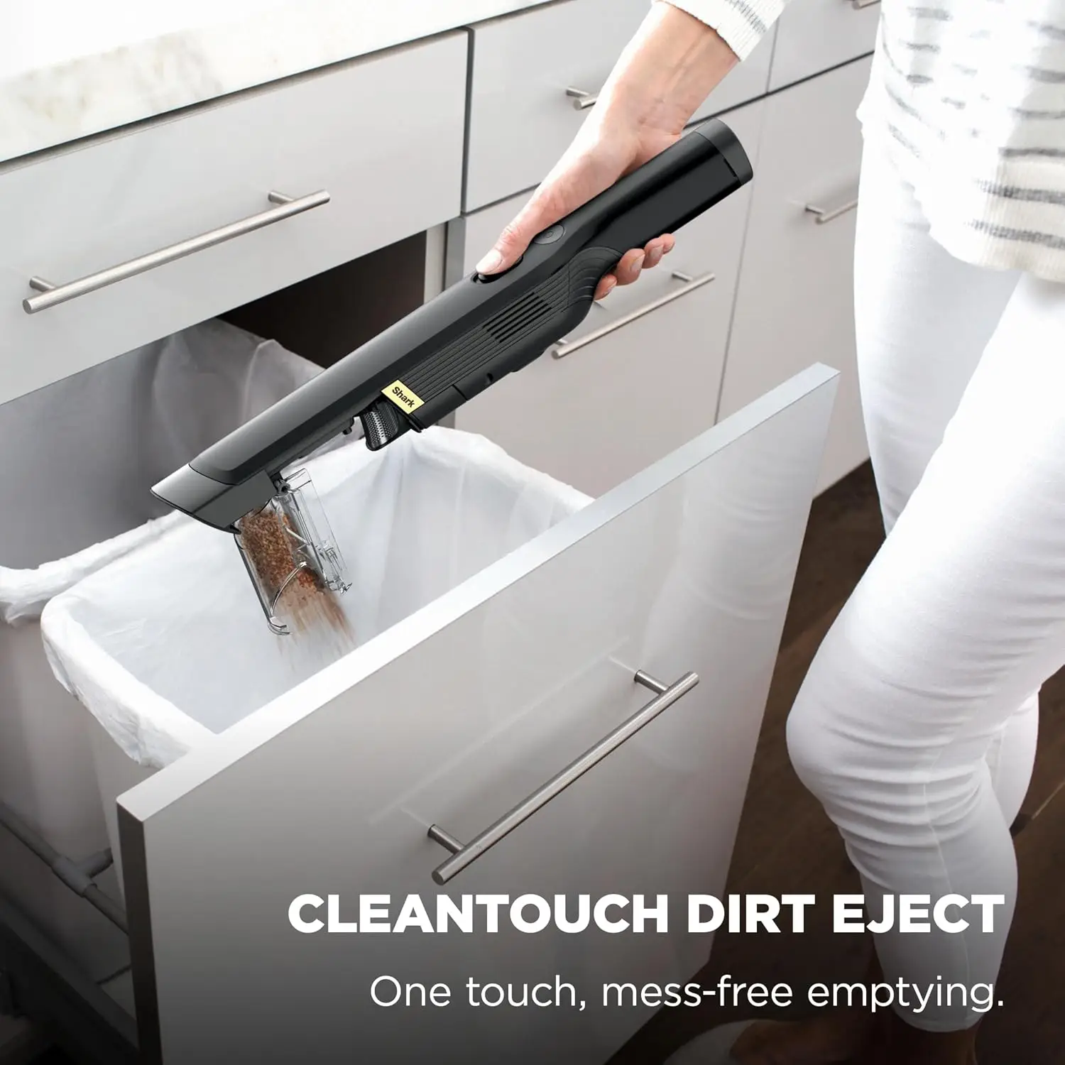 Shark Wandvac handheld vacuum with CLEANTOUCH dirt eject