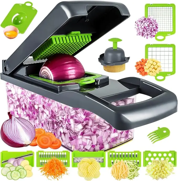 MAIPOR 13-in-1 vegetable chopper with 8 blades